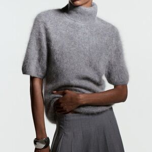 H&M Brushed Cashmere Turtleneck Top